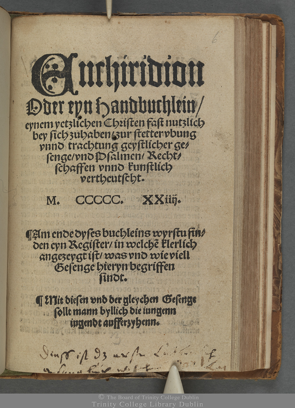 Enchiridion Oder eyn Handbuchlein