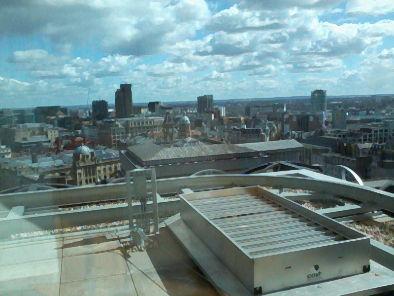 The fabulous view from Floor 9 of Birmingham Library.