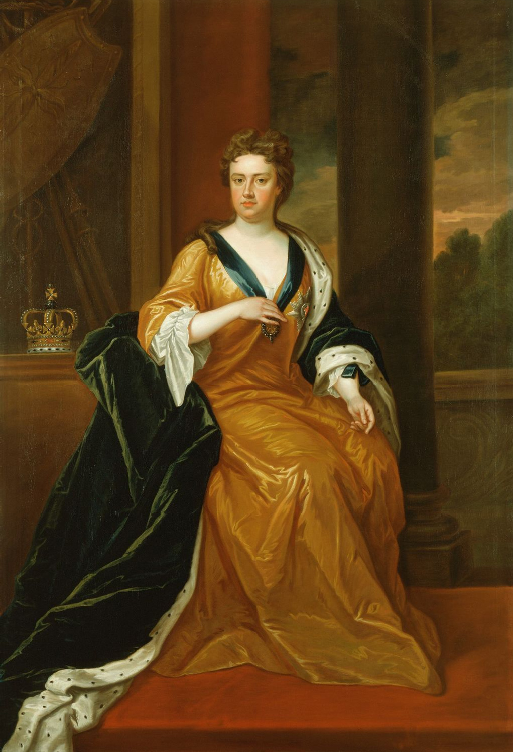 Portrait of Queen Anne. First recorded in the Royal Collections between 1702-1714.Wikimedia Commons