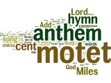 Sacred music wordle.With kind permission of the British Library.